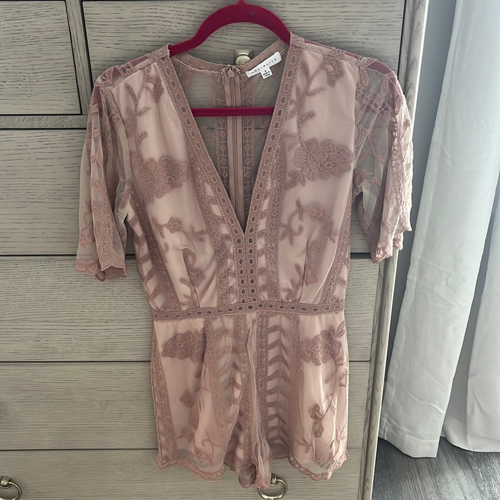 Socialite lace romper